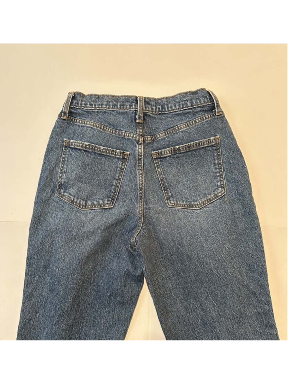 Universal Thread Straight Destructed Jeans Womens 6/28R Raw Hem Holes Distressed - Picture 4 of 16